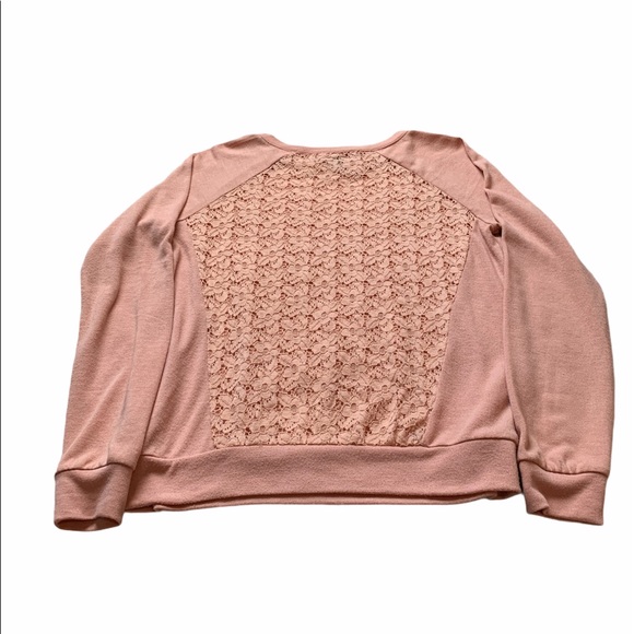 Forever 21 Orange Sweatshirt with LACE Back - Picture 2 of 5